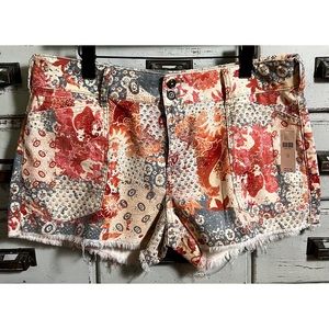 Anthropologie Pilcro Wanderer Low Rise Paisley Shorts 32
